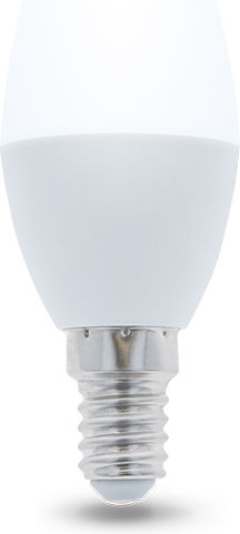 Forever Light LED крушка 6W 100mm за фасунга E14 и форма C37 Топло бяло 480лм