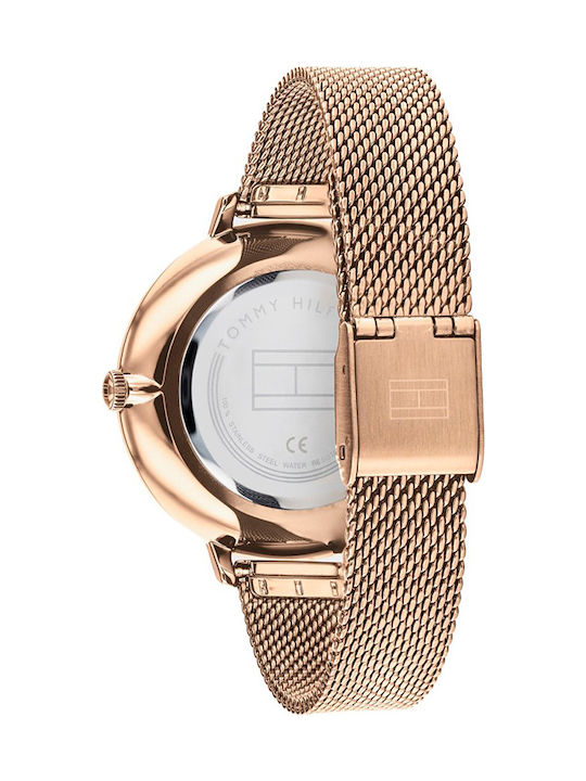 Tommy Hilfiger Alexa Γυναικείο Ρολόι 38mm Μπαταρίας με Ροζ Χρυσό Μεταλλικό Μπρασελέ