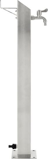 vidaXL Decorative Faucet Garden Stainless Steel Floor Square 95cm 45453