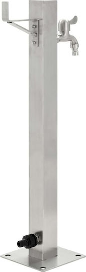 vidaXL Decorative Faucet Garden Stainless Steel Floor Square 65cm 45454