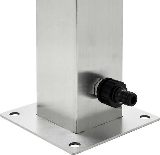 vidaXL Decorative Faucet Garden Stainless Steel Floor Square 95cm 45455