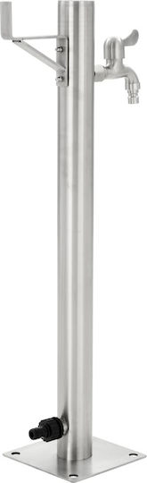 vidaXL Decorative Faucet Garden Stainless Steel Floor Round 65cm 65cmx65cm 45457