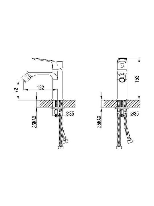 Karag Ralap Bidet Faucet Chrome