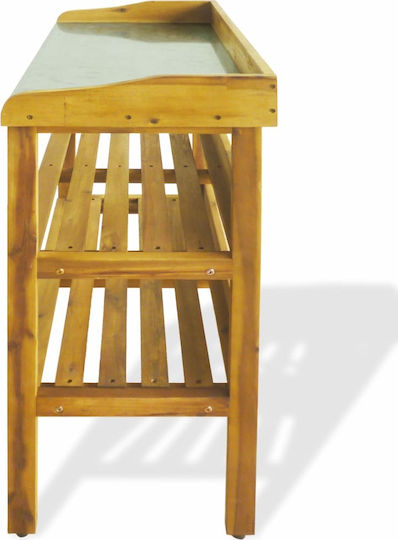 vidaXL Gardening Bench with 2 Shelves Solid Acacia Wood 76x37x92cm 43795 Decorative Workbench Garden Wooden 76cmx37cmx92cm 43795