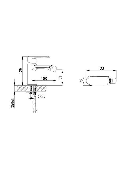 Karag Volare Bidet Faucet Chrome