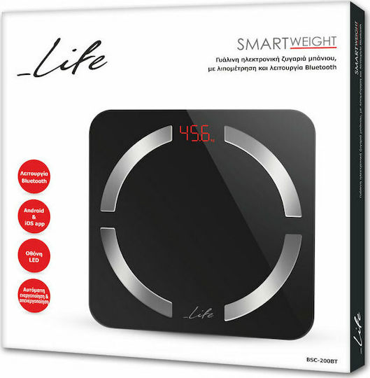 Life Smartweight BT Smart Cantar cu Analizator de Grasime & Bluetooth in culoare Negru