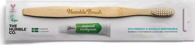 The Humble Co. Bamboo & Toothpaste Adult Periuță de dinți Soft Bej 1buc