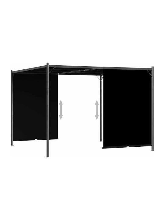 Πέργκολα Κήπου από Μέταλλο 300x300x255cm Μαύρη 49324 Πέργκολα Κήπου από Μέταλλο 300x300x255cm Μαύρη 49324