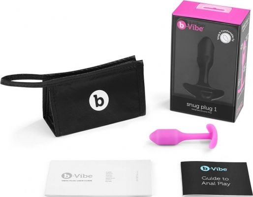 b-Vibe Snug Plug 1 Анална тапа Pink 8.6см