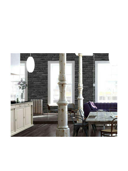 Wall Wallpaper Wood And Stone Charcoal 1000x53cm