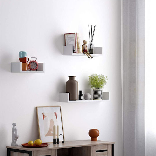 Ράφια White (3τμχ) 60x15x10εκ.