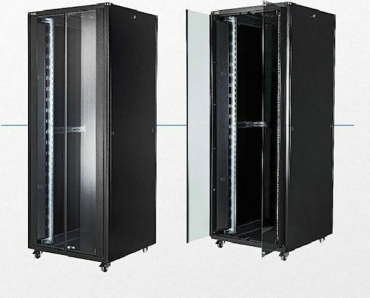 Elegant С крака Рак кабинет 42U 60x80x127.3см Черен ELGT-26U-6080-BL