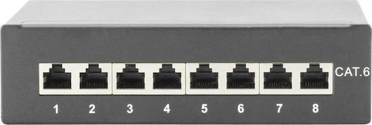 Digitus Patch Panel Shielded για Rack 1U 10" 6 Θυρών cat6 Μαύρο