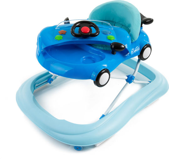 Kikka Boo Car Baby Walker with Music for 6+ Months Blue