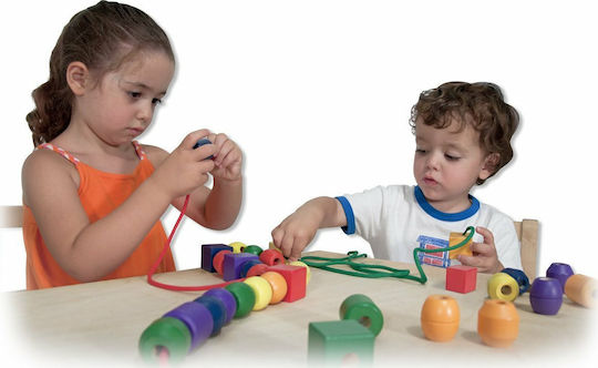 Melissa & Doug Κοσμήματα Primary Lacing Beads για Παιδιά 3+ Ετών