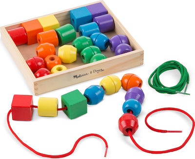 Melissa & Doug Bijuterii Primary Lacing Beads pentru Copii 3++ Ani