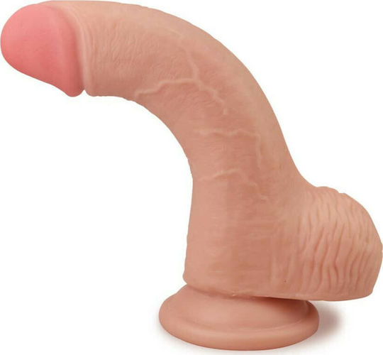 Lovetoy Skinlike Soft Dildo mit Hoden und Saugnapf Flesh 19cm