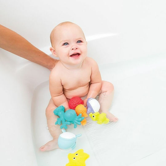 Infantino Aquarium Bath Squirters Water Faces for 0++ Months 8pcs