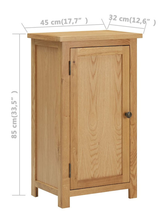 Shelf Unit Storage Made of Wood Oaks L45xW32xH85cm