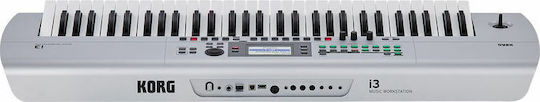 Korg Aranjor i3 cu 61 Dinamic Taste Argintiu
