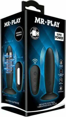Mr. Play Analvibrator mit kabelloser Funktion Schwarz 11cm