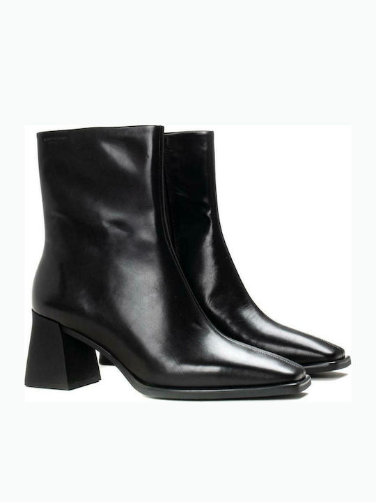 Hedda Leder Damen Chelsea Stiefeletten Schwarz