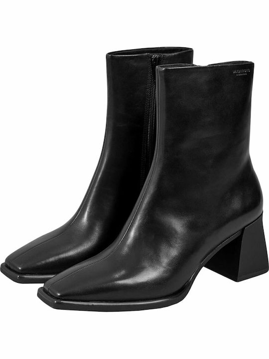 Hedda Leder Damen Chelsea Stiefeletten Schwarz