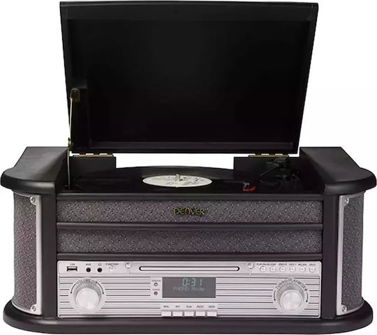Denver MRD-51 Turntables with Preamp and Built-in Speakers Black