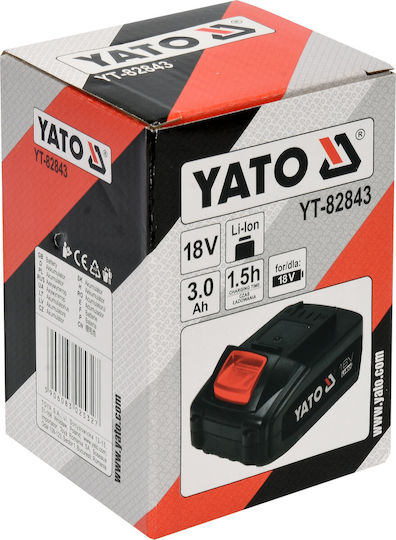 Yato Батерия за Инструменти Литиеви 18V с Капацитет 3Ах