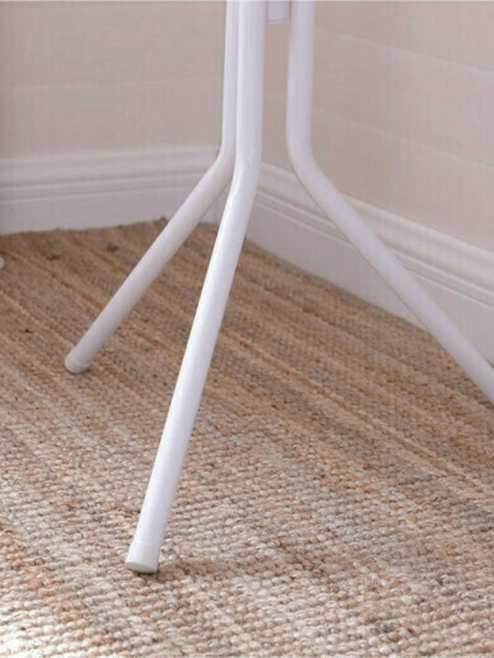 Songmics Καλόγερος Μεταλλικός Λευκός 44x44x182cm