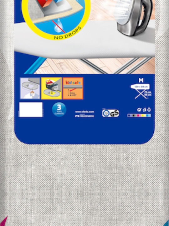 Vileda Total Reflect M Ironing Board for Boiler System Foldable Grey