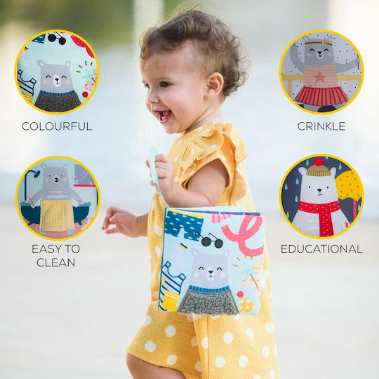 Taf Toys Activity Book Book with Soft Pages What Does Paul Wear? made of Fabric with Music for 6++ Months