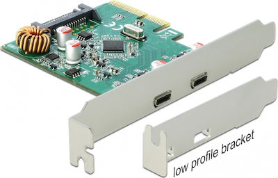 DeLock Karte PCIe in 2 Ports Typ-C