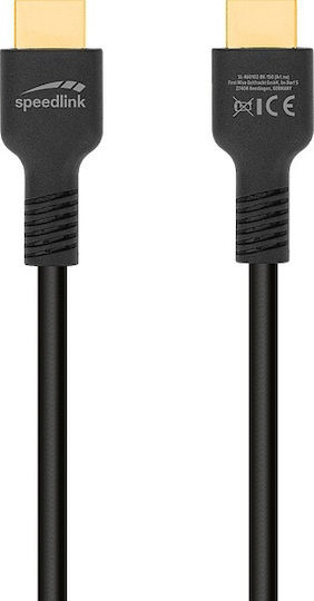 SpeedLink HDMI 2.1 Ultra High Speed 48Gbps 4K 120Hz HDR VRR Cable HDMI Male - HDMI Male 1.5m Black