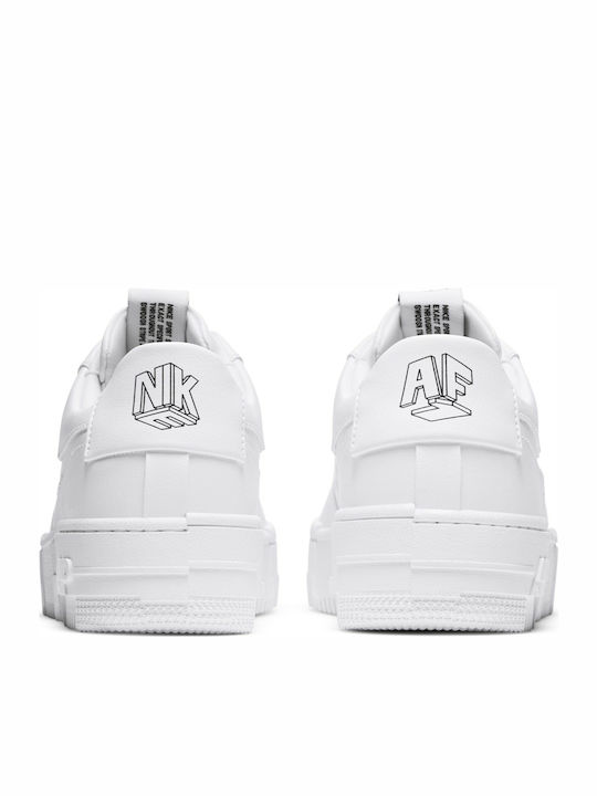 Air Force 1 Pixel Adidași Flatforms Pentru Femei Albi
