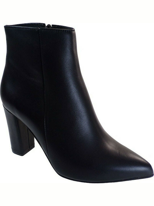 Moods Shoes 3579 Leather Women's Ankle Boots Black