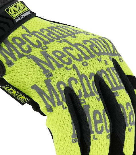 Mechanix Wear The Original Γάντια Εργασίας Κίτρινα Βαμβακερά/Συνθετικού Δέρματος Hi-Viz