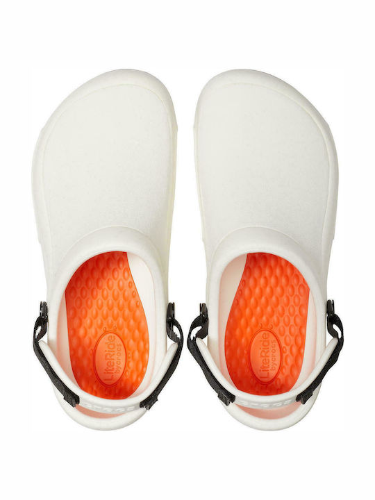 Crocs Bistro Pro Literide Anatomic Clogs White
