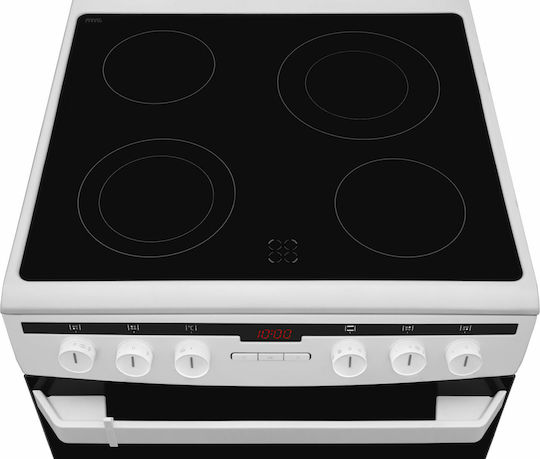 Amica 618CE3.332HTaQ(W) Κουζίνα 62lt με Κεραμικές Εστίες Π60εκ. Λευκή