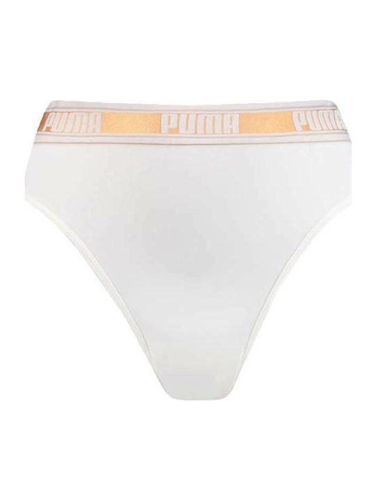 High Leg Brief Talie înaltă Femeie Slip Alb