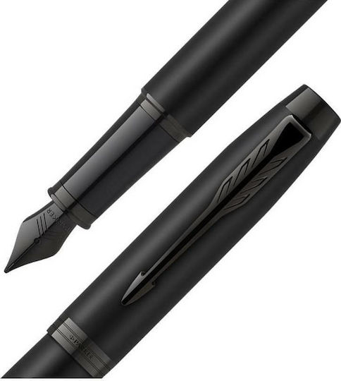 Parker Writing Pen Fine Black made of Brass with 1 Replacement Nibs