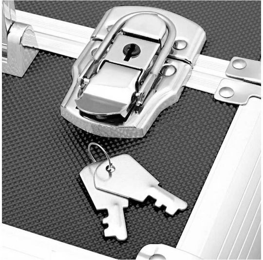 Timeless Tools Metallic Cosmetic Case Wheeled Black H43.5xW23.5xD33cm