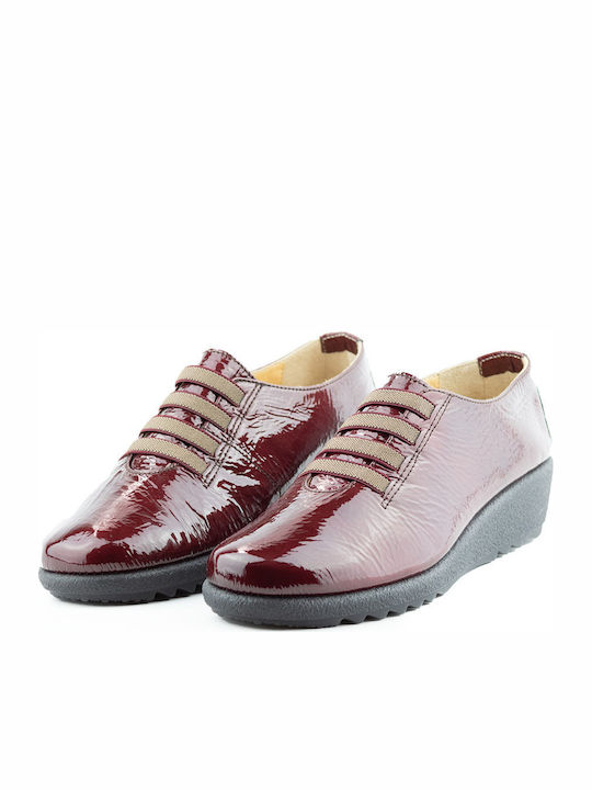 Anatomic Women's Slip-On Leather Burgundy Patent