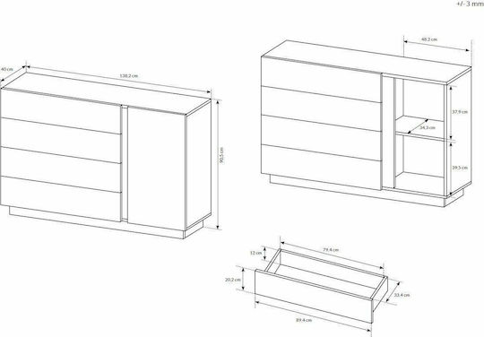 Arden Bedroom Furniture Set Sand Gragne Matera 160x200cm 4 Pieces