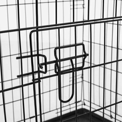 Pawhut Dog Wire Crate with 2 Doors Folding Metal Pet Transport Cage 76x53x57 cm. 76x53x57cm
