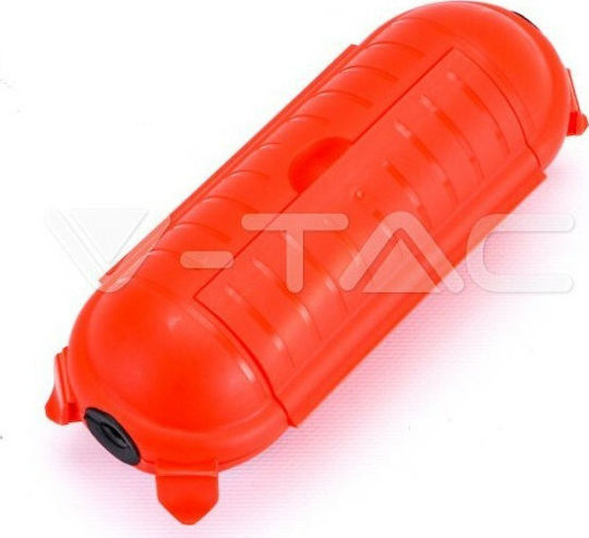 V-TAC Surface Mounted Electrical Box IP44 for Power Strip in Red Color