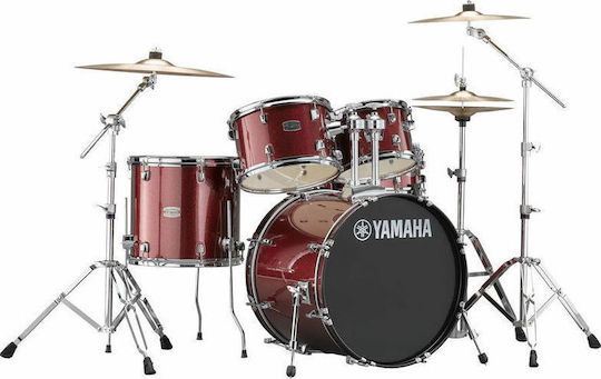 Yamaha RDP0F5CY Drum Set Burgundy Glitter με Πιατίνια