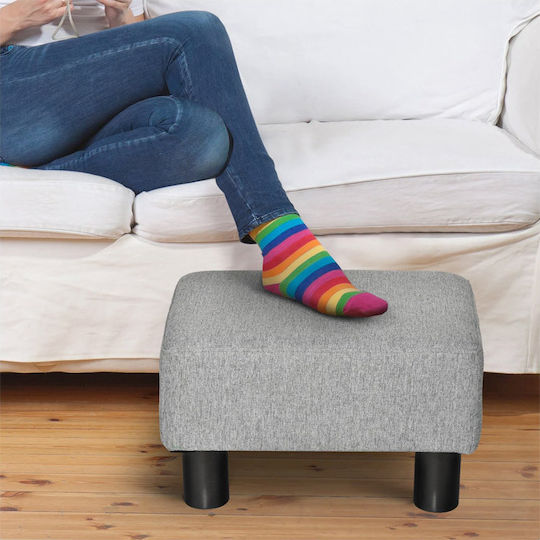 Suport Pentru Picioare Tapitat Cu Țesătură Gri 40x30x24cm