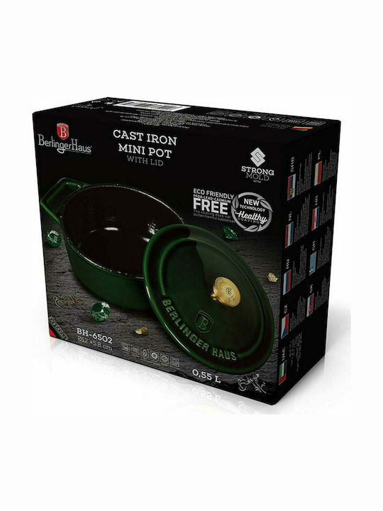 Berlinger Haus Emerald Collection Deep Pot made of Cast Iron 0.55lt / 12cm