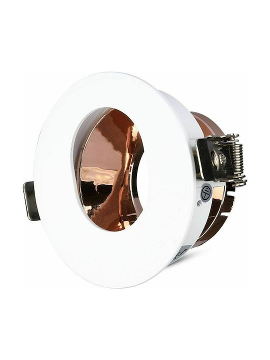 V-TAC Round Metallic Recessed Spot with Socket GU10 Rose Gold 7.5x7.5cm. 1pcs